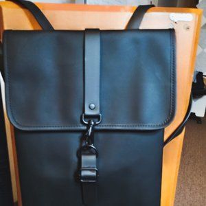 RAINS carabiner-fastening waterproof backpack